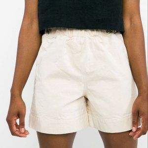 Elizabeth Suzann Florence Shorts in Natural Cotton Canvas, Size Small
